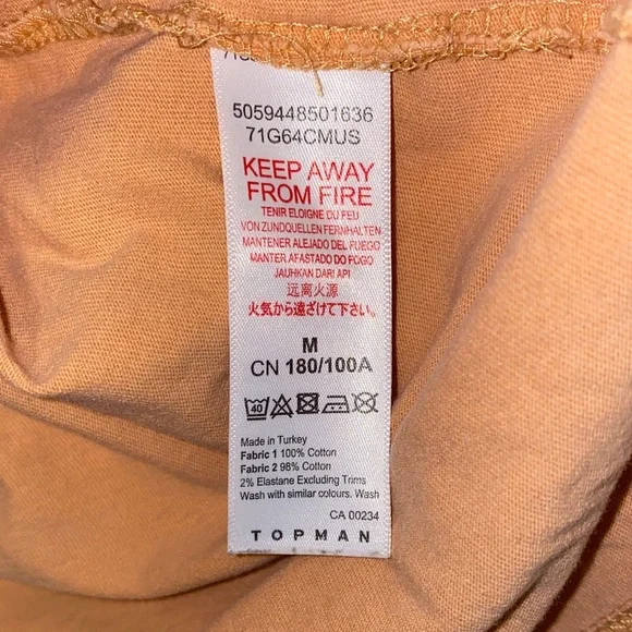 Topman Medium Apricot Graphic Digital Realm Short Sleeve Tee - Picture 14 of 14